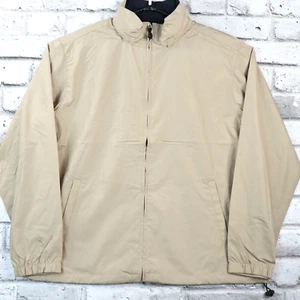 North End Men's LRG Putty w Navy Blue Water Resistant Windbreaker Jacket NEW - Picture 1 of 18