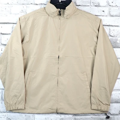 North End Men's LRG Putty w Navy Blue Water Resistant Windbreaker Jacket NEW - Image 1 of 4