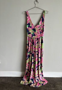 Lilly Pulitzer Womens Sleeveless Beachy Tropical Royale Vibes Maxi Dress Medium - Picture 1 of 11