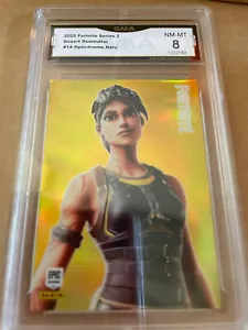 DESERT DOMINATOR 2020 PANINI UNCOMMON OUTFIT FORTNITE OPTICHROME HOLO GRADED 8 - Picture 1 of 2