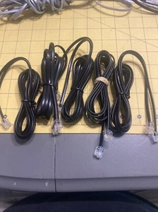 (5) Black Modular Telephone Landline Wire 7-10 Feet - Picture 1 of 2
