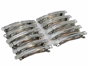 Silver Tone Barrette Bases For Beading And Crafts Qty:11 - Picture 1 of 1