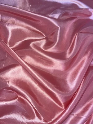 1 mtr coral peach taffeta dress,bridal,wedding fabric..58”wide (147cm)C - Image 1 of 2