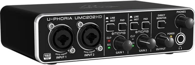 Behringer U-PHORIA UMC202HD Audiophile 2x2, 24-Bit/192 kHz USB Audio Interface  - Image 1 of 3