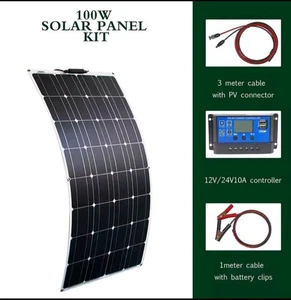Kit fotovoltaico per camper con pannello semi-flessibie 100Wp - Foto 1 di 1