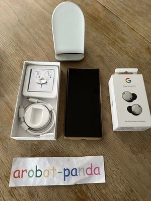 Google Pixel 6 Pro 128 GB Sorta Sunny Pixel Bud Pixel Stand Set - Immaculate Con - Image 1 of 4