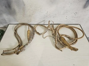 Custom Native American Leather Horse Reins for Show Horse or Ceremonial Shows - Picture 1 of 8