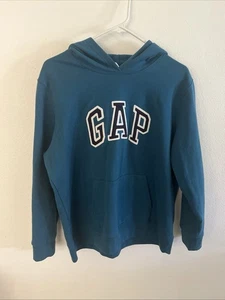 Gap hoodie women's size XL Teal Green front logo sweatshirt - Picture 1 of 4