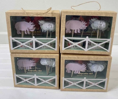 Meri Meri On the Farm Cupcake Kit LOT 96 Cupcake Toppers & Liners - Image 1 of 2