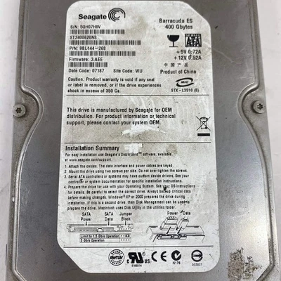 Seagate 3.5" Barracuda ES 400GB SATA III 6Gbps HDD ST3400620NS - Image 1 of 4