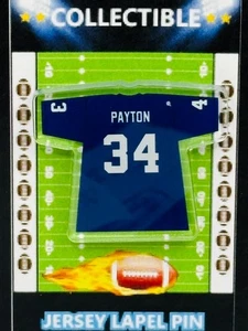 Jackson State University Tigers Walter Payton jersey lapel pin-Retro Collectible - Picture 1 of 1