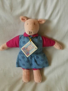 Vintage Rich Frog Plüsch Lizzy Pig 11 Zoll Pink Terry anthropomorphe Puppe neu - Bild 1 von 7