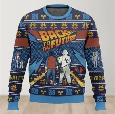 BRANDED Back to the Future Christmas Sweater – Multiple Styles – Retro Xmas Jumper