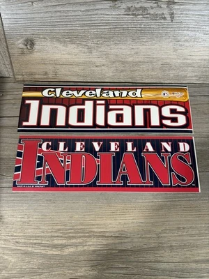 Vintage Wincraft Cleveland Indians Bumper Sticker Decal Baseball MLB - MODIFIED - Image 1 of 3