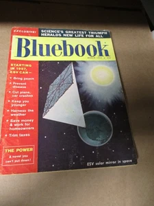 BLUEBOOK Magazine March 1956 Cover: ESV Solar Mirror in Space B170 PB - Picture 1 of 5