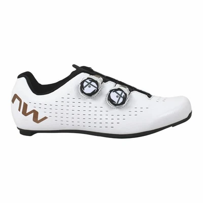 NW Northwave Revolution 3 White Bronze Race Shoes Cycling Shoes Size 46 - Image 1 of 4
