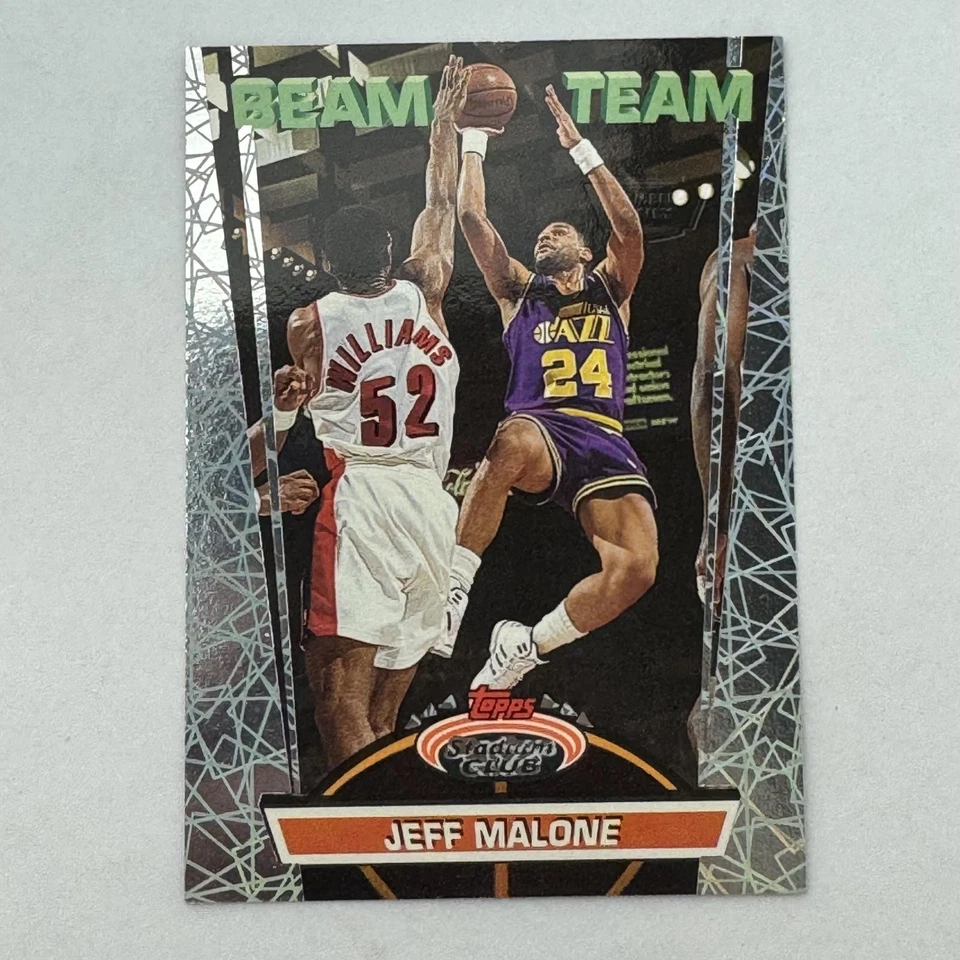 1992-1993 Topps Stadium Club NBA solo miembros Jeff Malone Beam Team 10 de 21 Foto 1 de 4