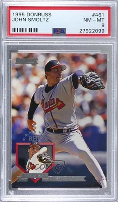 1995 Donruss John Smoltz #461 PSA 8 HOF - Image 1 of 2