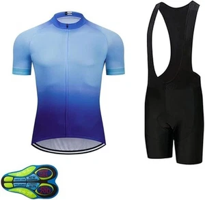 (USA Seller) Regular, Big & Tall Men's Cycling Short Sleeve Jersey+ Bib Set - Picture 1 of 4