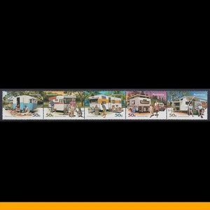 2007 Caravanning through the Years Strip of 5 Stamps MUH - Bild 1 von 1