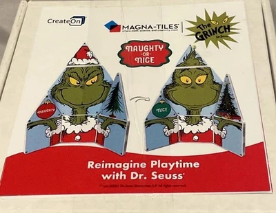 Grinch Naughty Or Nice 2 Sided Magna Tiles  Play Storybook Imagine By Create On - Image 1 of 2