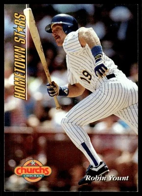 1994 Pinnacle Church's Hometown Stars Robin Yount Milwaukee Brewers #25 - Image 1 of 2