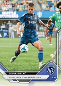 Dejan Joveljić 2° Straight 15-Goal Stagione 2025 MLS Topps ORA - Card 84 Prevendita - Foto 1 di 1