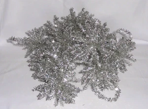 10 Vintage Schneeflocke Ornamente ~ Silberdraht Lametta ~ 3D ~ Weihnachtsdeko - Bild 1 von 7