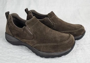 L.L. Bean Womens Size 7.5 Comfort Mocs Loafer Suede Brown Slip On Shoes - Picture 1 of 8