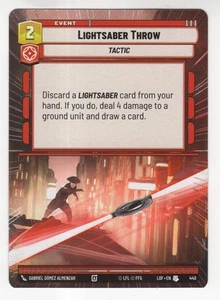 Star Wars Unlimited LotF Hyperspace Card LOF440 Lightsaber Throw - Picture 1 of 1