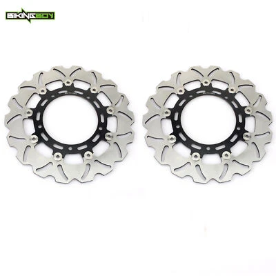 2005-2016 YZF R6 2PC Wave Front Brake Rotors Discs for Yamaha YZF R1 2007-2014 - Image 1 of 4