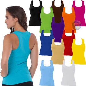 CANOTTA in Cotone DONNA da YOGA Vogatore SLIM Palestra SPORT Corsa COMBATTIMENTO - Imagen 1 de 16
