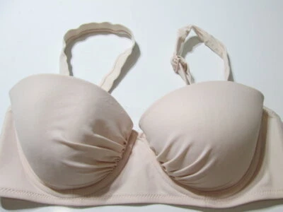 Aerie Womens Size 32D Bikini Top Light Pink Underwired Lined Wide Strap Swimwear - Image 1 of 4