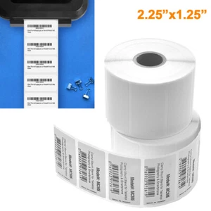 2 rollos de etiquetas térmicas de envío de código de barras 2,25x1,25 para Zebra LP2824 2844 1000/rollo - Imagen 1 de 5