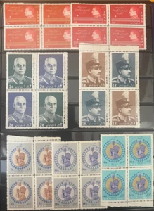 Middle East, 5 Historical Stamp Sets, Blocks of 4, MNH, VF - Picture 1 of 9