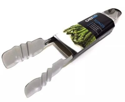 Chef Aid Tongs Food Serving Stainless Steel Chrome Finish Free Delivery - Image 1 of 2