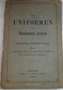 Die Uniformen der Deutschen Armee in u¨bersichtlichen Farbendarstellungen, 1876 - Imagen 1 de 3
