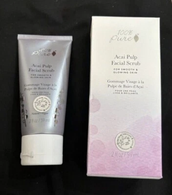 NEW 100%PURE Acai Pulp Facial Scrub 2 FL OZ - Image 1 of 3