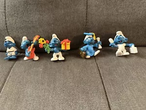 Smurf Lot of 5 Vintage 70’s & 80's Smurf Figures - Picture 1 of 7