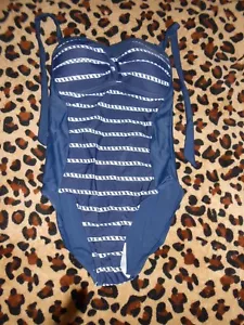 NWT MERONA NAUTICAL NAVY ONE PIECE SWIM SUIT SMALL - Picture 1 of 2