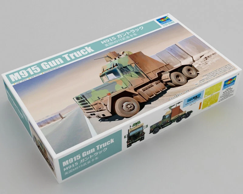 TRUMPETER 1 35 KIT MEZZO MILITARE CAMION M915 GUN TRUCK CON FOTOINCISIONI 01084