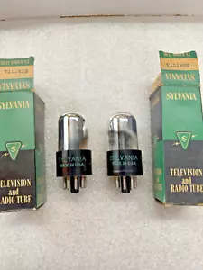 NUEVO EN CAJA Sylvania 6SN7GTA Placas Rectas 3 Agujeros Bad Boy Par A Juego Excelente - Imagen 1 de 4
