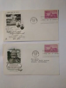 NATIONAL CAPITAL SESQUICENTENNIAL US FDC PAIR/US SCOTT #992 - Picture 1 of 1