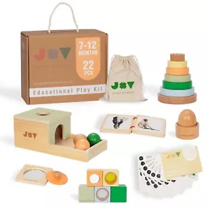 Jackie & Vancie All-Wooden Montessori Toys for 1 Year Old, 6 in 1 Learning Ed... - Picture 1 of 8