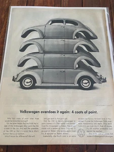 Vintage 1961 Volkswagon Overdoes It Again Car Auto ad - Picture 1 of 1