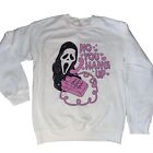 Scream Horror Women’s Sweatshirt White Small No You Hang Up Ghost Face