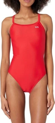 TYR Womens Tyreco Solid Diamondback Swimsuit Red Size 36 / Large 10 12 NWT - Image 1 of 3