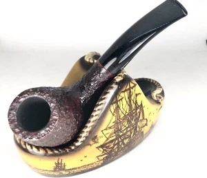 Savinelli: Standing 6mm Bent Brandy Italian Tobacco Pipe #628 with Black Stem - Picture 1 of 18