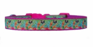 PINK TINKERBELL , WINNIE THE POOH TOY STORY DOG PUPPY COLLAR medium cushioned - Picture 1 of 8
