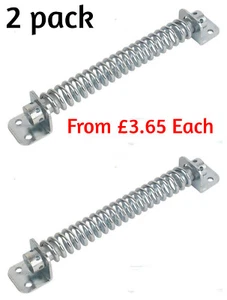 2 x GALVANISED 8" Door Gate Spring Closer Strong Adjustable Tension Shed D1 - Picture 1 of 6